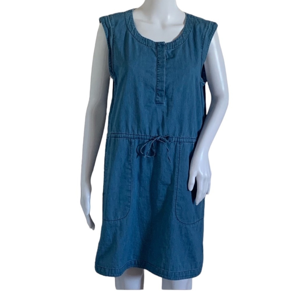 J.Crew Drapey Chambray Shirt Dress